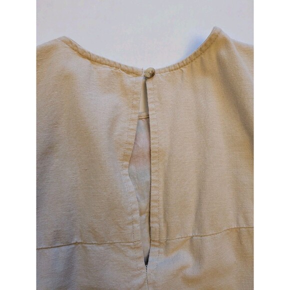 TULAROSA Floral Linen Blend Mini Dress Sz XS Peasant Cottage Boho Chic Coquette - Picture 8 of 14